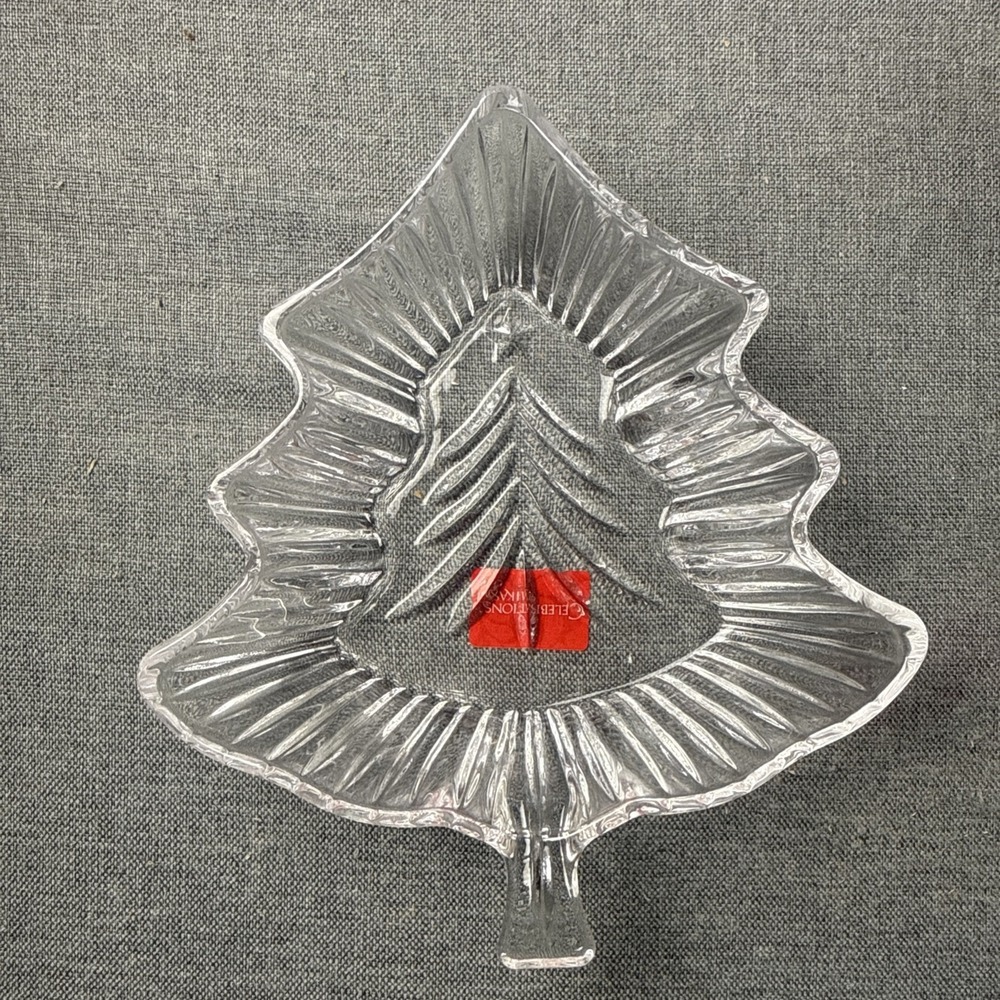 Celebrations By Mikasa Crystal Tree Dish 6 Inches
